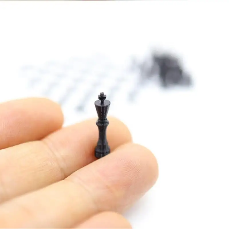 1 مجموعة 1/12 دمية صغيرة محاكاة الشطرنج الدولي مصغرة رقعة الشطرنج نموذج الحياة المشهد اكسسوارات الديكور للأطفال #5