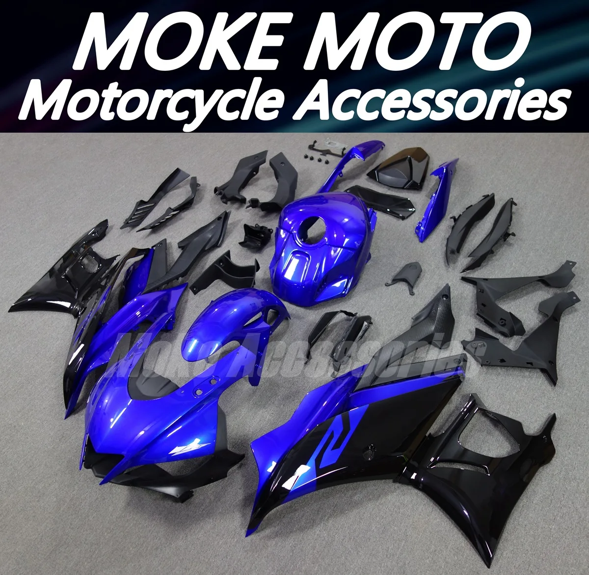 

Комплект обтекателей для мотоцикла YZF R25 R3 2019-2024, комплект обвеса из ABS-пластика, черный/синий