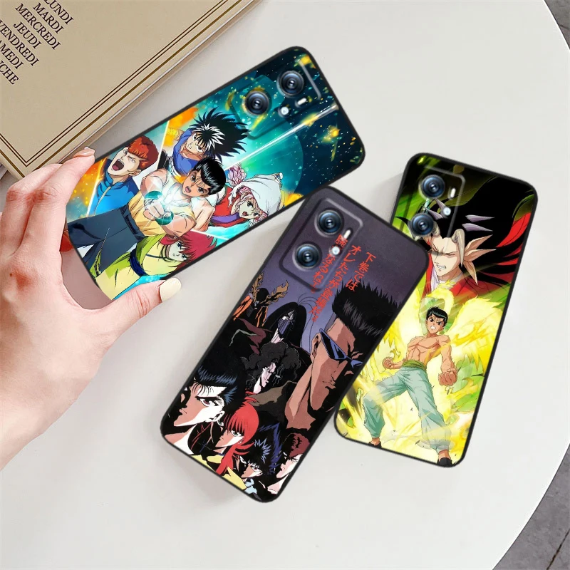 Yu Yu Hakusho Cartoon Anime For OPPO Find X6 X5 X3 A54S A5 A94 A16 A53S A57 A74 A72 A98 A78 A96 A9 5G Black TPU Phone Case