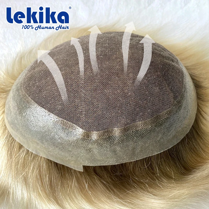 أستراليا 4-613 لون خصلات الشعر المستعار الإنسان الدانتيل قاعدة و بو الشعر المستعار الرجال الشعرية الاصطناعية الدانتيل الفرنسي 100% خصلات الشعر المستعار الإنسان 6 ''شعر مستعار #4