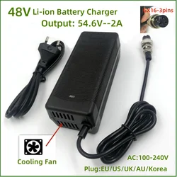 48V Charger Output 54.6V2A  Lithium Battery Charger for 48V Kugoo M4  kugoo X1 M4 Pro Speedway leger Mini 4 pro