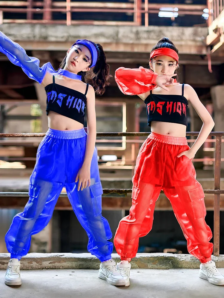 

Girls jazz costumes summer model catwalk fashion suit street dance hip-hop tide