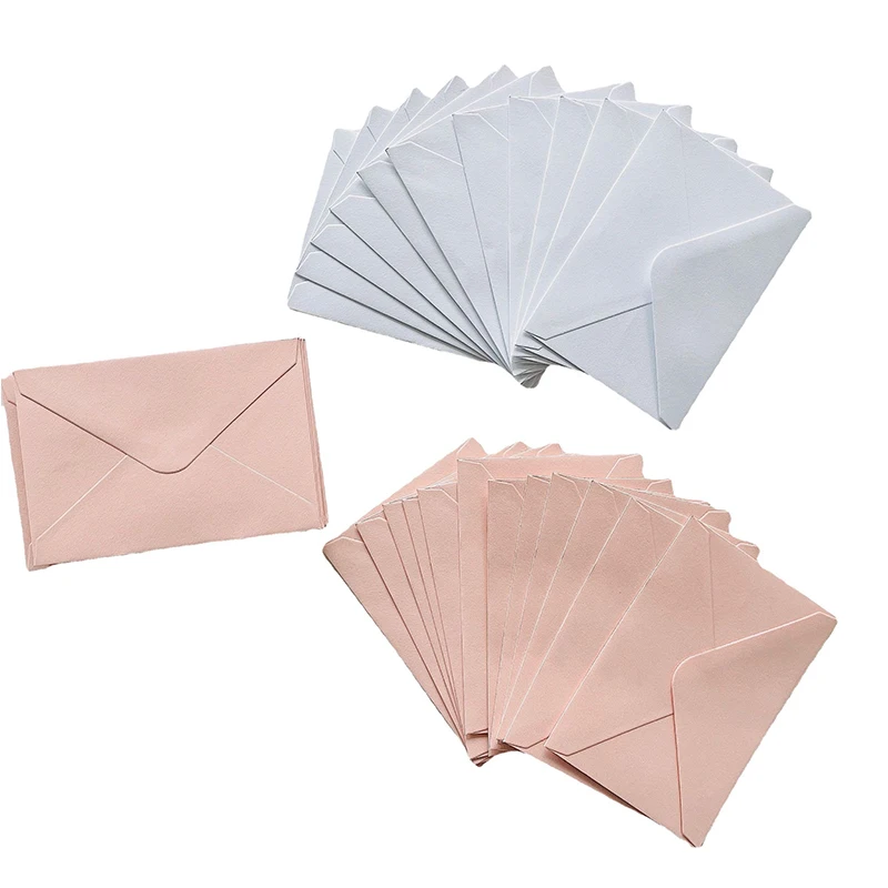 Imagem -02 - Mini Papel Envelopes Pequeno Recibo Envelope Pequeno Presente Estilo Ocidental Rosa Casamento Festa Convite Cartões 100 Pcs em Branco