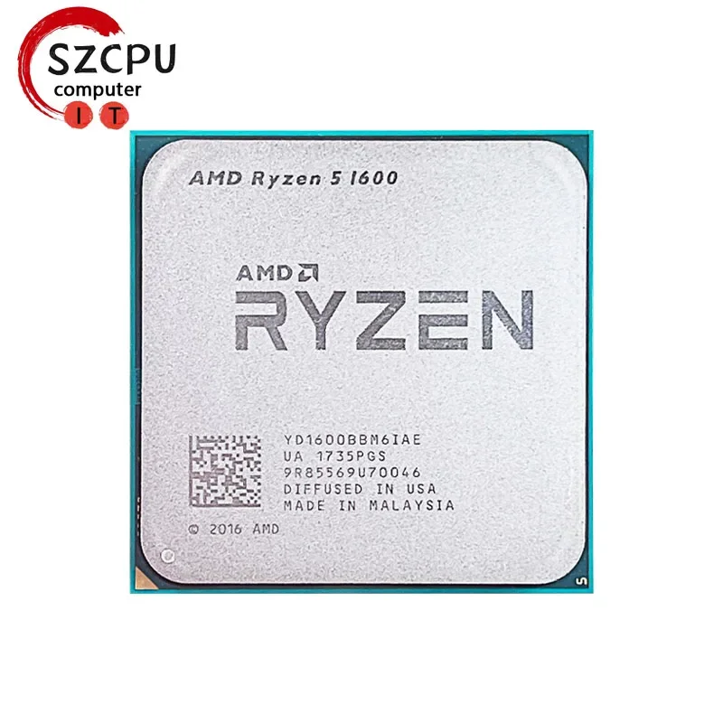 AMD Ryzen 5 1600 R5 1600 3.2 GHz Used GAMING Zen 0.014 Six-Core Twelve Thread 65W CPU  YD1600BBM6IAE Socket AM4