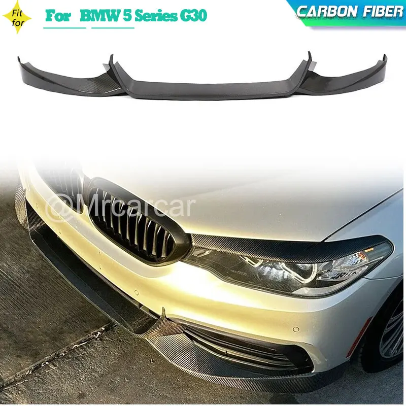 

Carbon Fiber Car Front Bumper Lip Spoiler for BMW 5 Series G30 530i 540i Sedan 4-Door 2017 2018 Front Lip Chin Apron Body Kits