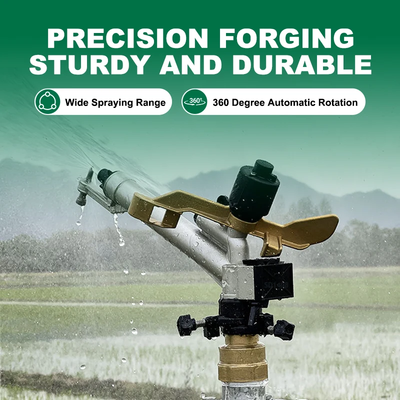 360°adjustable Two-way Spray Irrigation Farm Long Distance Water Spray Series Big Rain  Sprinkler