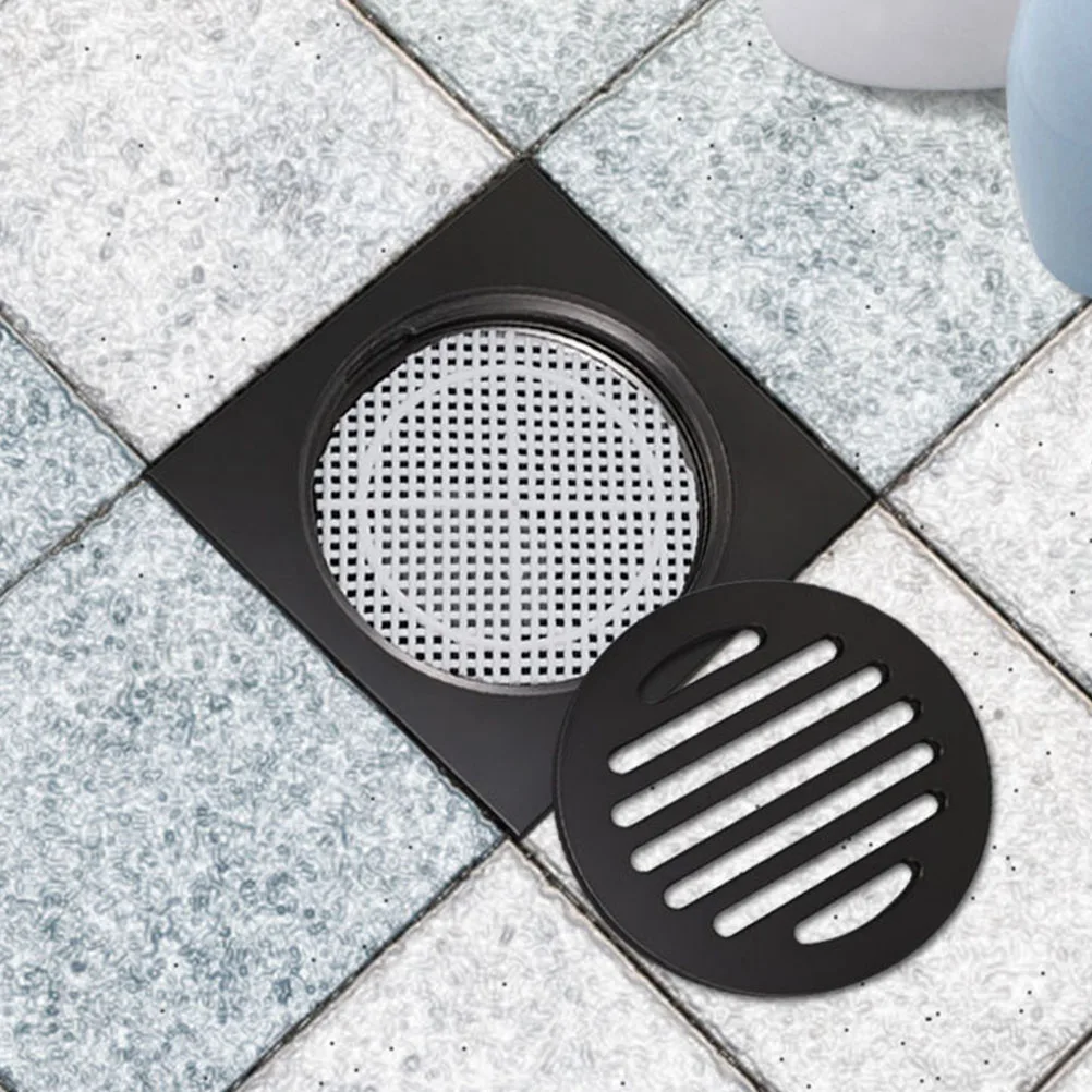 

6pcs Cuttable Sink Drain Cover Pp Material Non-Slip Anti-Block Mesh Filter For Kitchen Bathroom Laundry Room Floor Drain Cover