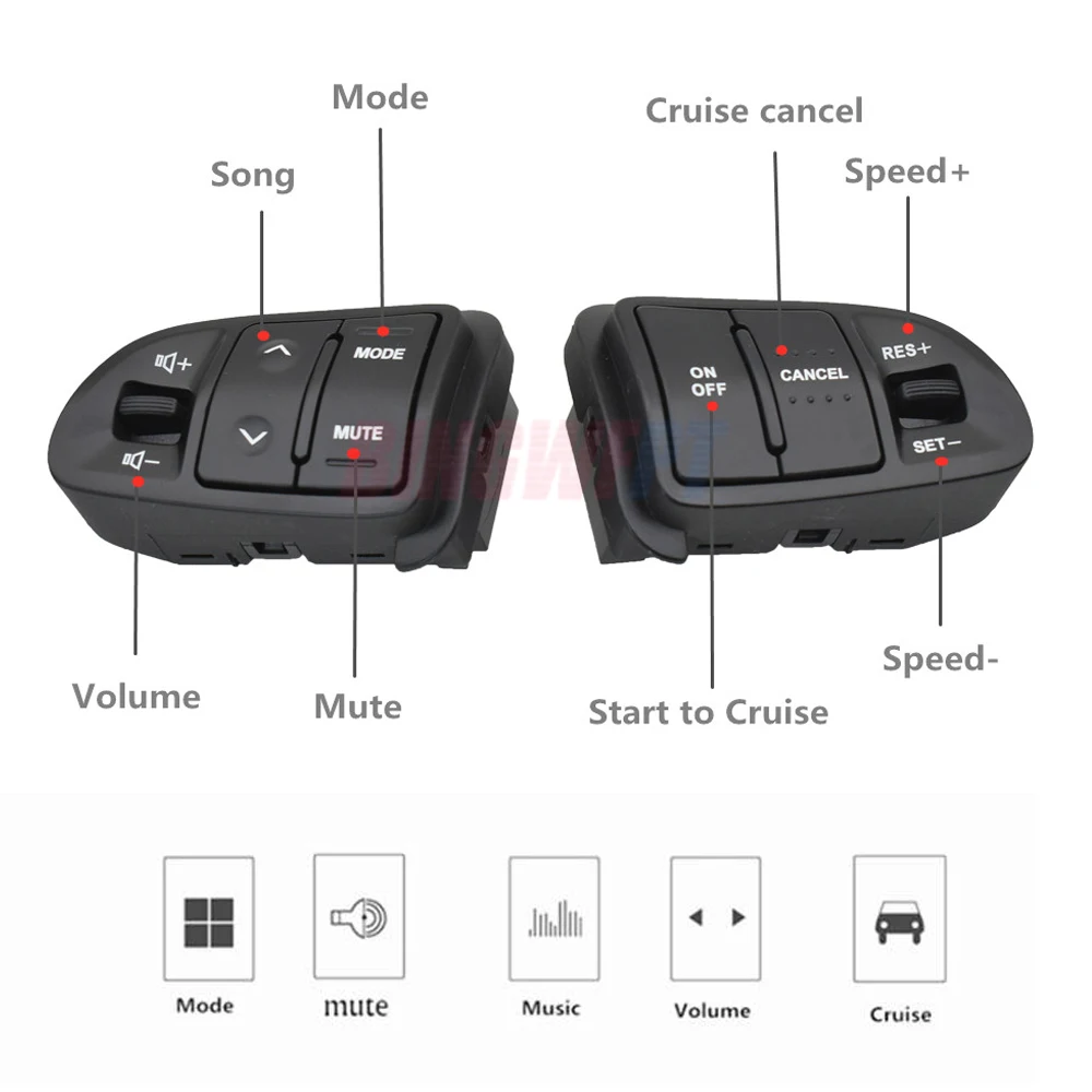 Multifunction Steering Wheel Audio Cruise Control Buttons For Kia Sportage SL With Backlight Bluetooth Panel Button Switch