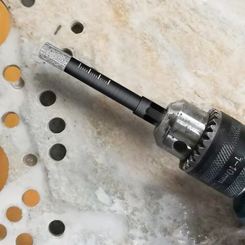 7/1PCS 5-16mm Dry Diamond Drill Bits Hex Shank Inner Wax  Cooling Brazed Diamond Hole Saw Glass Tile Concrete Drilling Tools Set