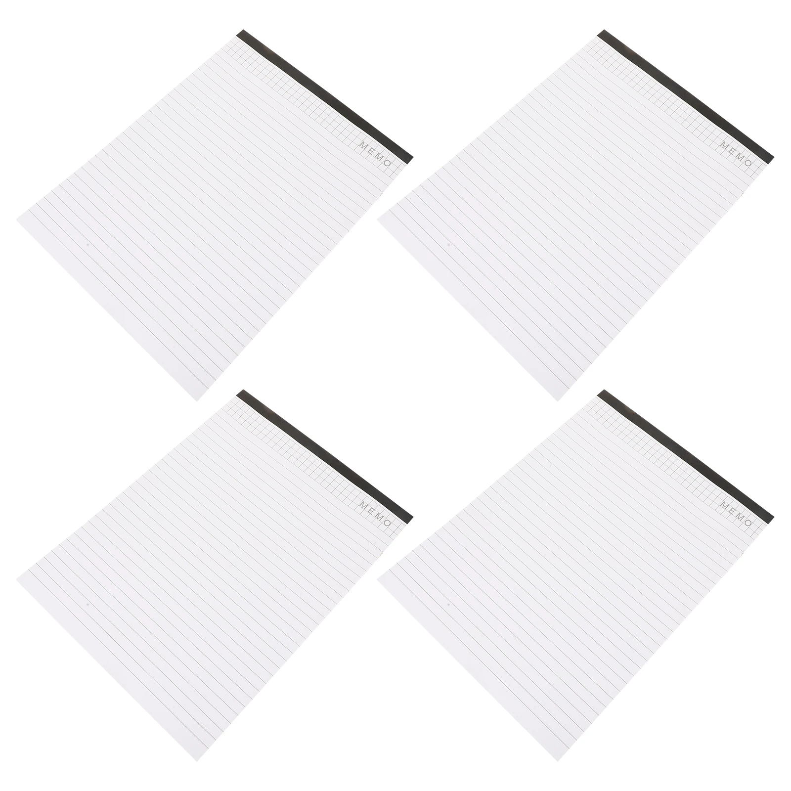 

4pcs A4 25 Pages Thick Paper Meeting Notebooks Writing Draft Memo Pad Planner Notepad for Home School Office
