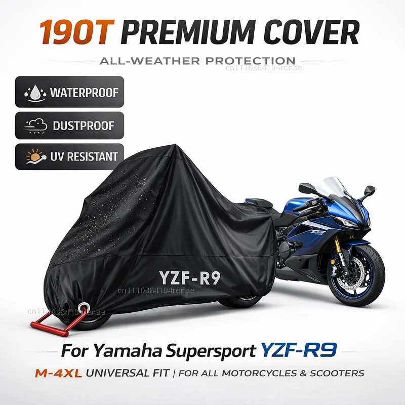 

For Yamaha Supersport YZF-R9 YZF R9 2025 190T Motorcycle Cover Waterproof Dustproof UV Protection All Season