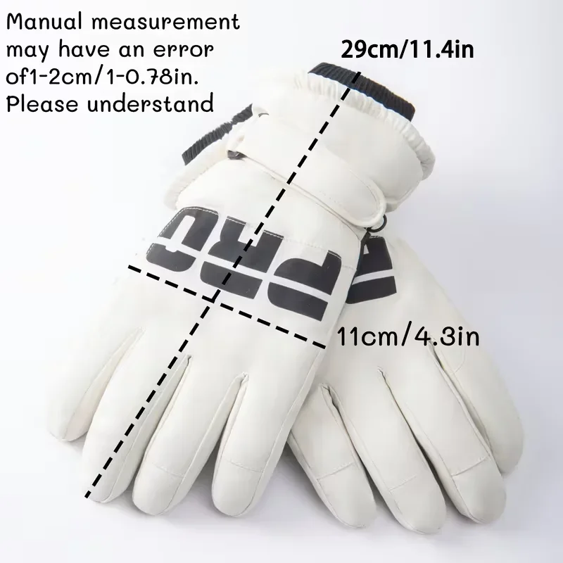 TRALOW Guanti da sci invernali in pile caldo addensato per uomo e donna compatibili con touch screen, per escursioni, sci, attività all'aperto