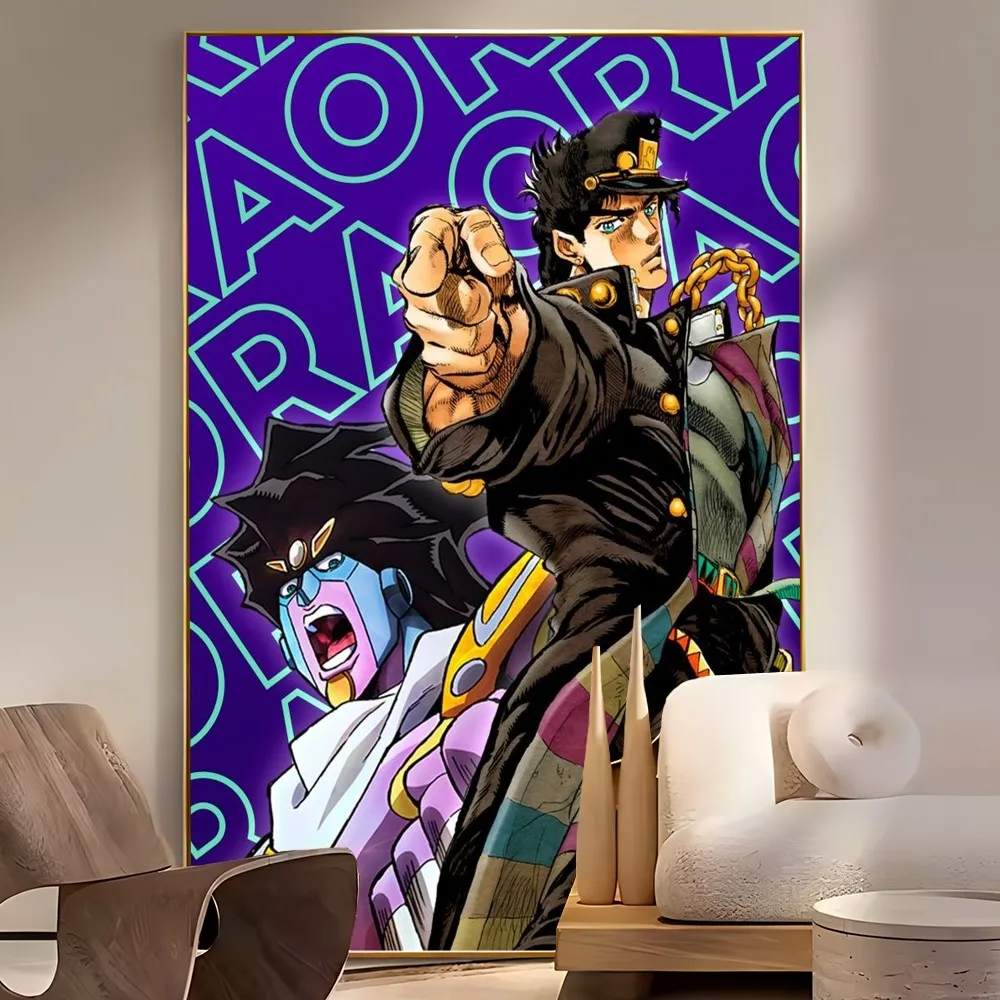 JOJO Anime dziwna przygoda JoJo Anime plakaty przyklejony wodoodporny papier naklejka kawiarnia Bar Kawaii wystrój pokoju