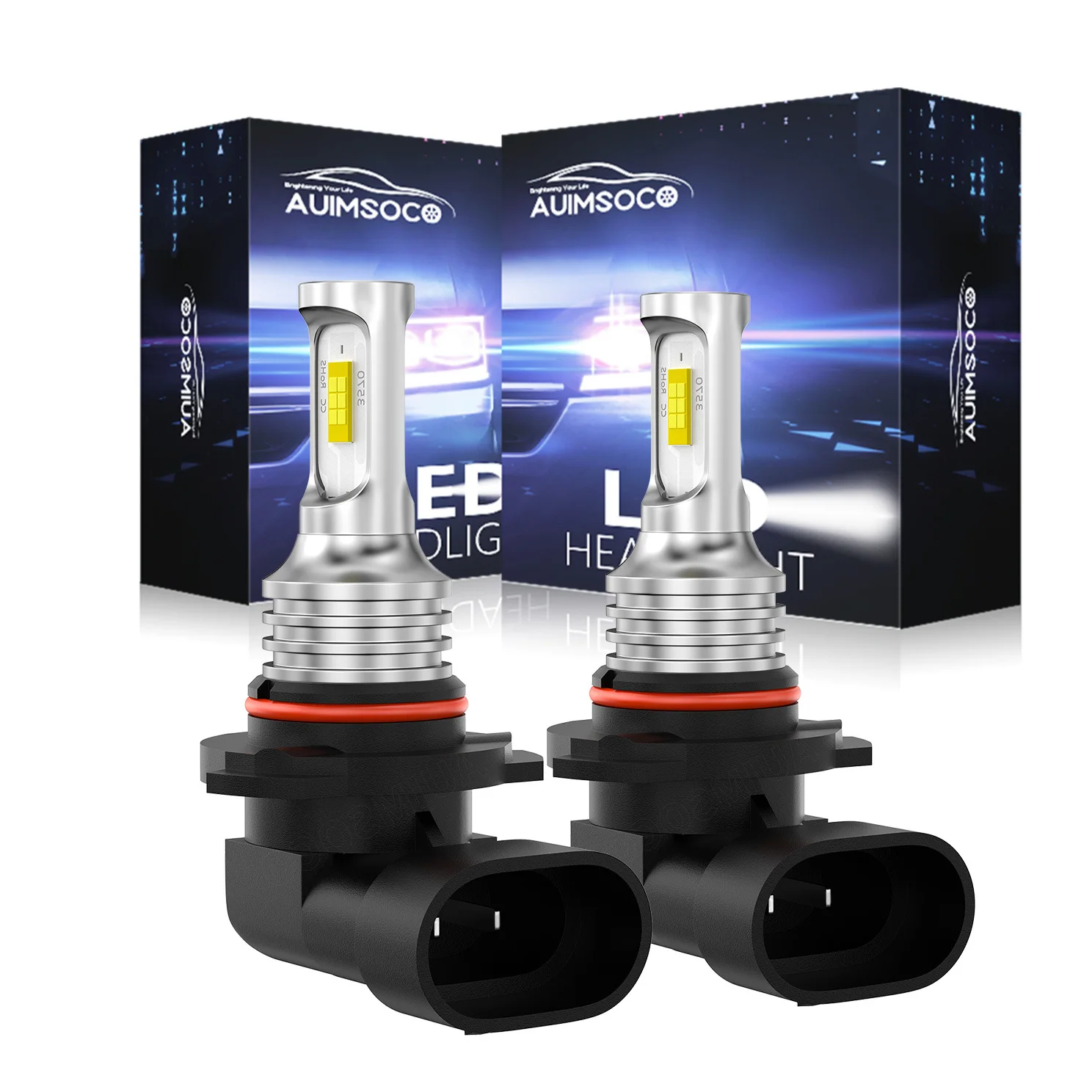 

9006 HB4 LED Headlight Bulbs, Super Birght White Kit, Low Beam, Fog Light Bulbs, High Power Lamps, Without Battery