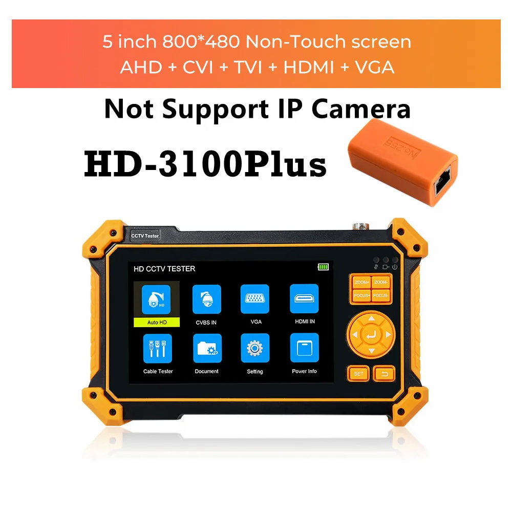 Testeur de caméra IP IPC-5200C Plus avec écran tactile IPS de 5,4 pouces, compatible avec les caméra