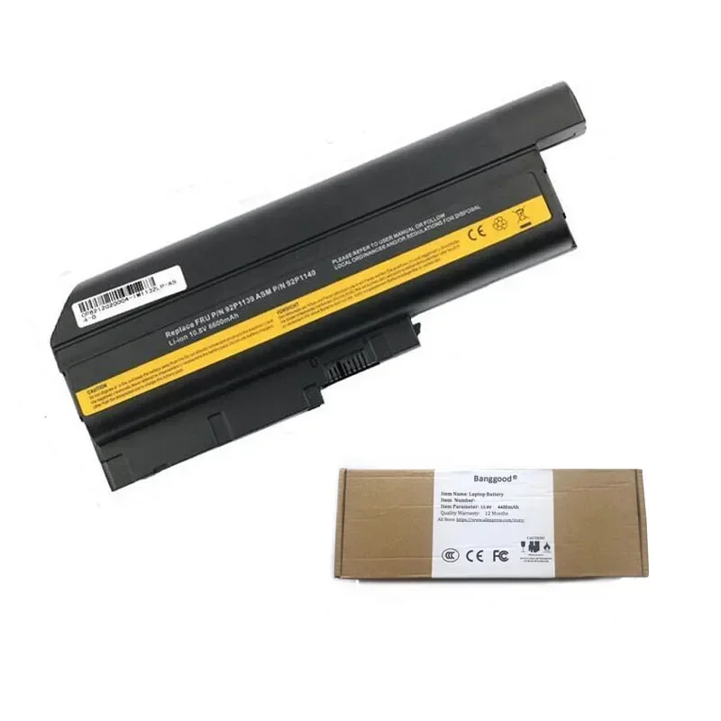 O dużej pojemności 6600mAh 9 Cell 92 p1133 42 t4619 42 t4511 bateria do laptopa IBM LENOVO ThinkPad T60 T60P T61 R60 R61 Z60