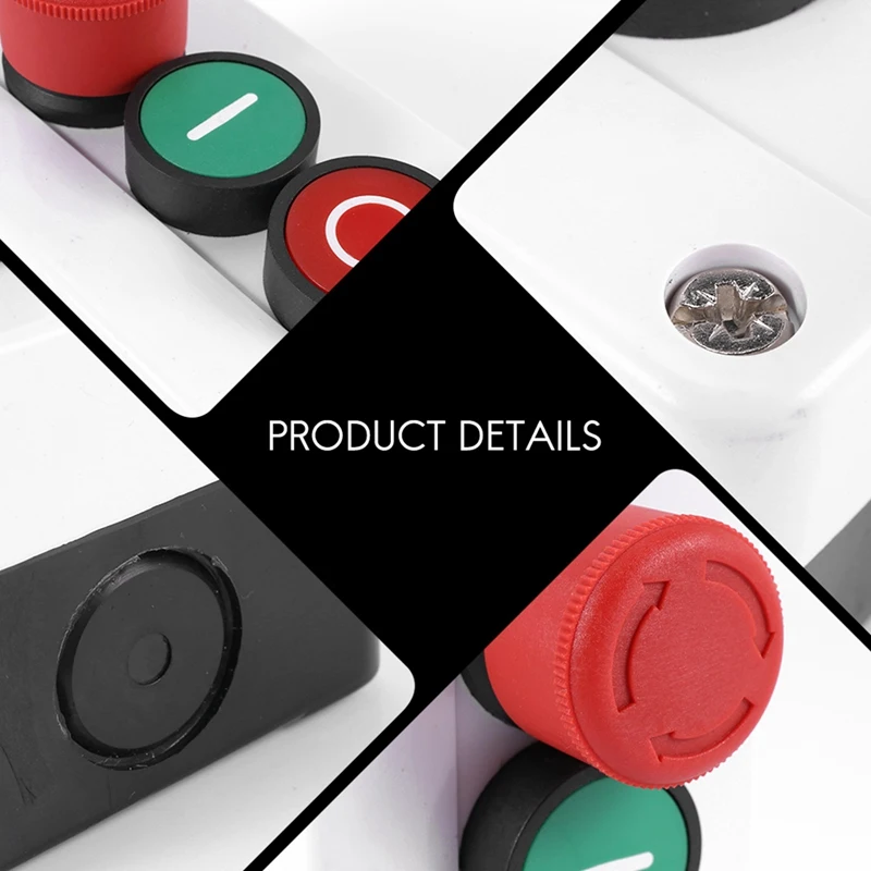 

NC Emergency Stop NO Red Green Momentary Push Button Switch Station 600V 10A-A73P