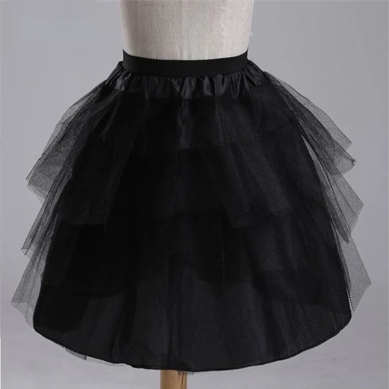 Top Quality bianco nero balletto sottoveste Tulle volant gonna corta da sposa Lolita sottogonna jon-sous Robe accessori un"