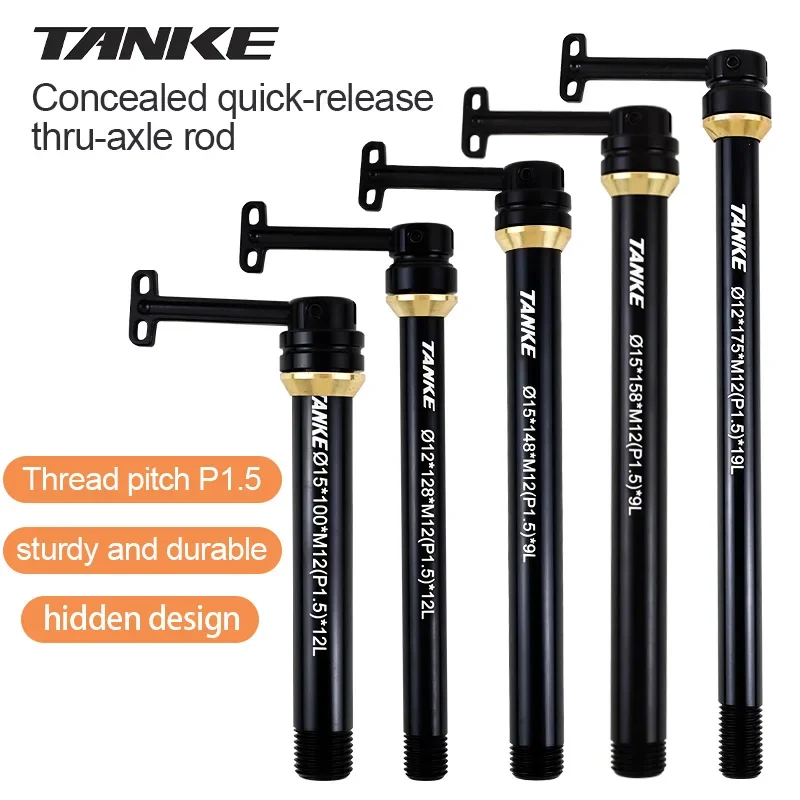 

TANKE Bicycle Hidden Quick Release Barrel Shaft Rod 12/15MM Ultralight Aluminum Alloy QR MTB Road Bike Thru Axle Rod Accessories