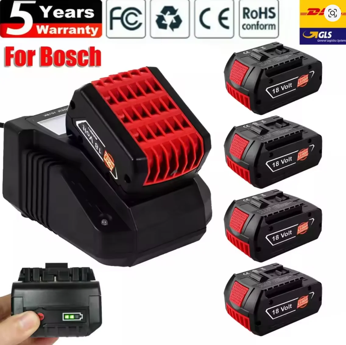 

New Upgrade 18V 12.0Ah BatteryOriginal for Bosch 18V Professional GBA GBH GSR GSB BAT618 BAT609Replacement Battery⚡