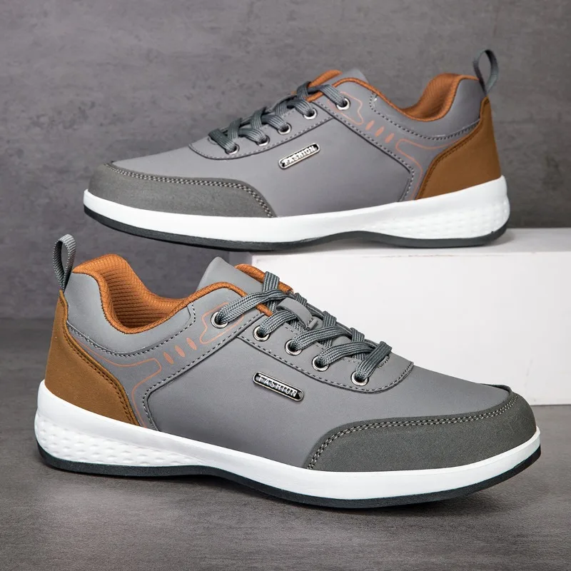 

ELUVA Mens Sneakers Waterproof Leather Walking Shoes Lightweight Comfortable Non Slip Shoes Sports Shoes for Men Casual Footwear