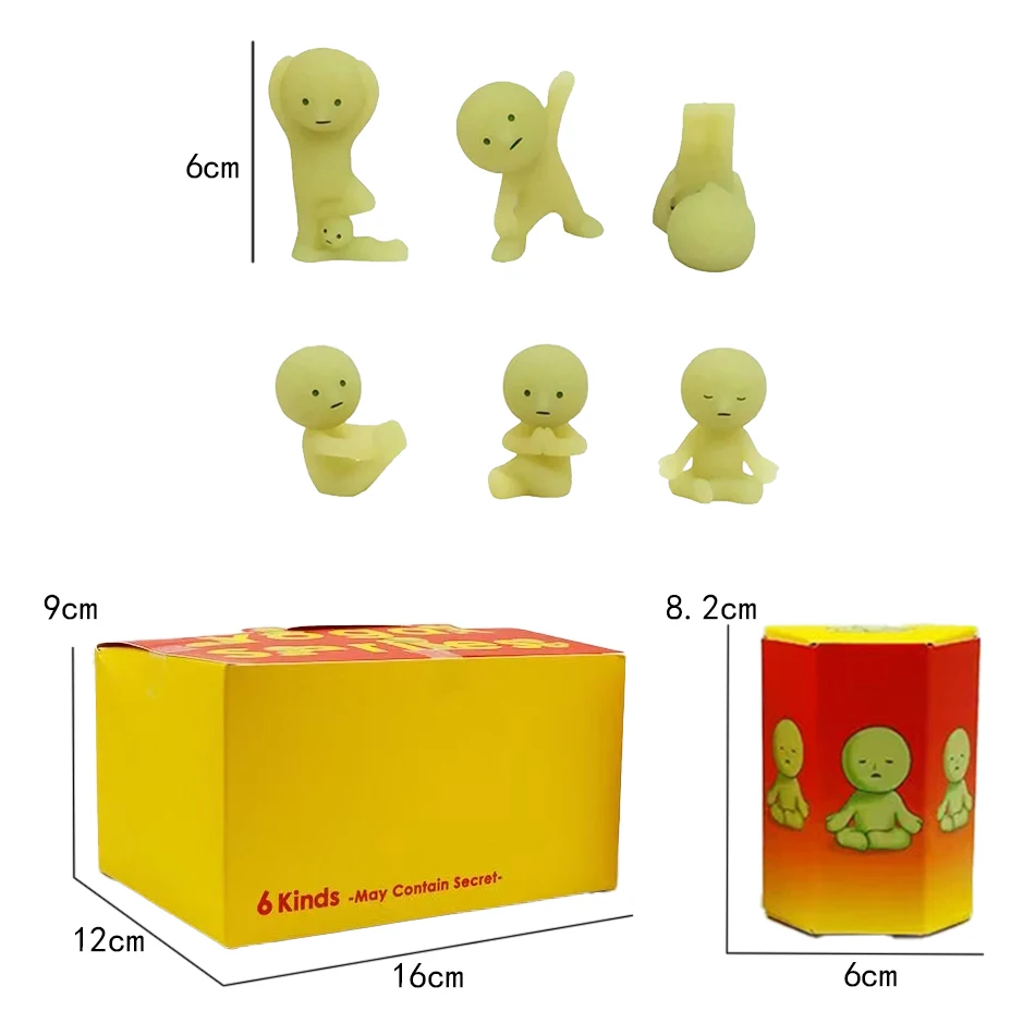 SMISKI Living Yoga Series Luminous Elf Glowing Doll Blind Box Exquisite Desktop Decoration Cute Doll Toy Model Surprise Box Gift