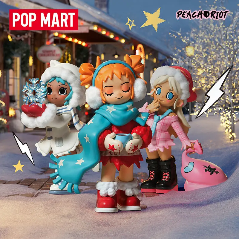 Neue POPMART 100% Original Lil Peach Riot Holiday Suite Serie Handgefertigte Blindbox Desktop-Dekoration Spielzeug Festival 2026 Neujahrsgeschenk