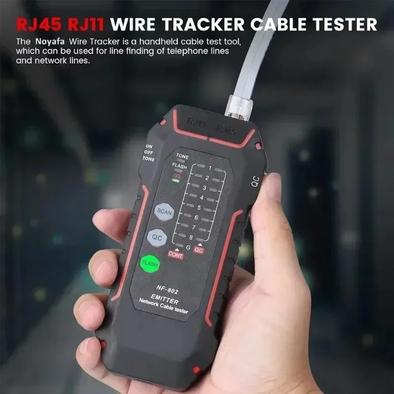 NOYAFA NF-802 Lan Tester Network Wire Tracer Cable Tracker RJ45 RJ11Telephone Line Finder Repairing Networking Tool