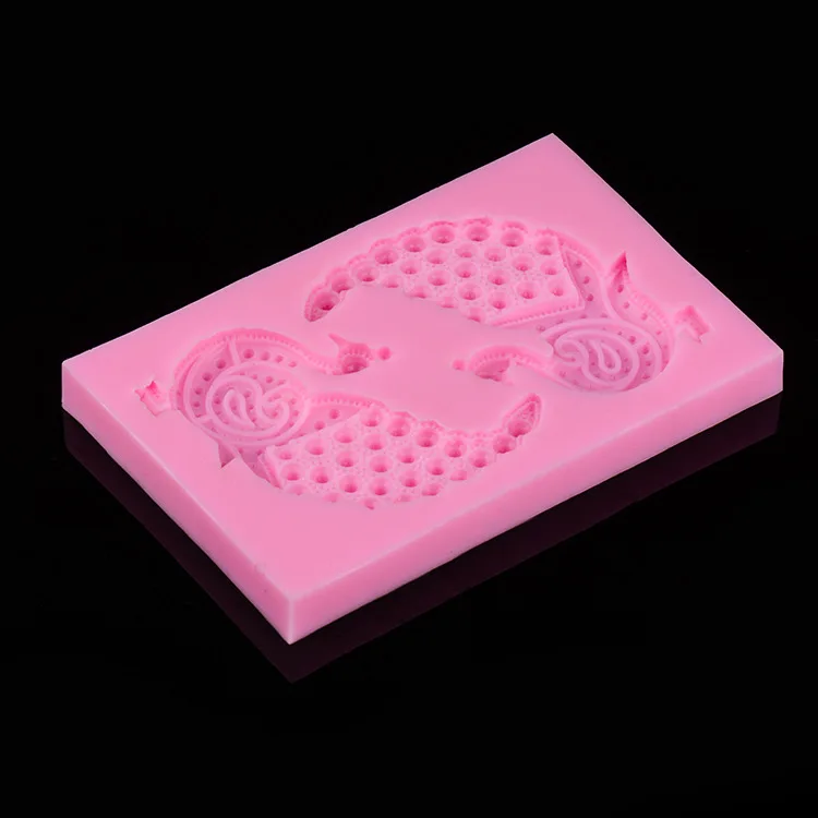 Peacock Shape Instant Fondant Silicone Lace Mold Cake Mold Baking Tools Cake Decorating Tools D329