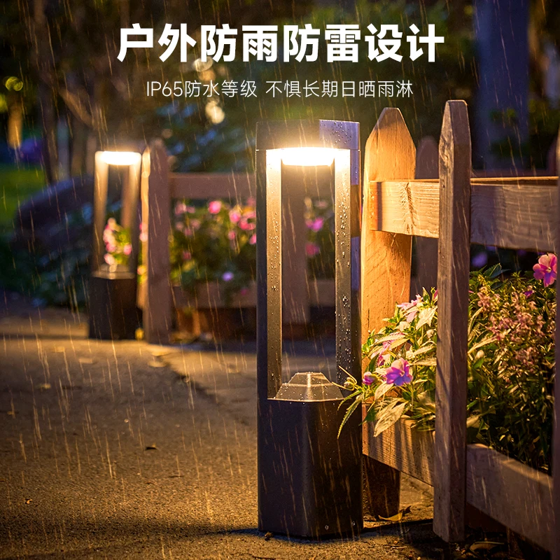 أضواء حديقة مقاومة للماء، مربع دائري، توصيل طاقة للحديقة، ضوء الحديقة، أرضية العشب، منظر طبيعي LED خارجي