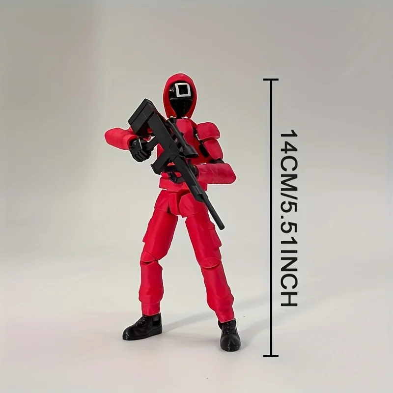 عارضة أزياء محظوظة بطباعة ثلاثية الأبعاد 13 مجموعة متعددة من ماكينة تجميع متنقلة نموذج دمية رقمية، لعبة دمية حبار ممتعة حرفية #4