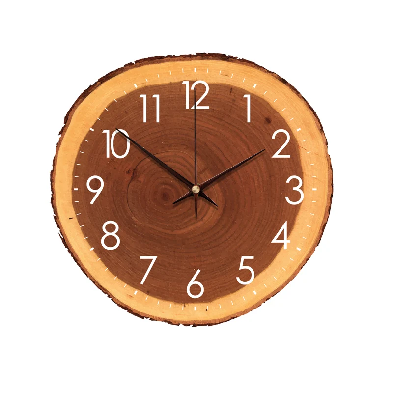 Simple Creative Wood Decoration Clock Wall Aesthetic Hanging Clock Wall Living Room Nordic Style Horloge Murale Wall Decor