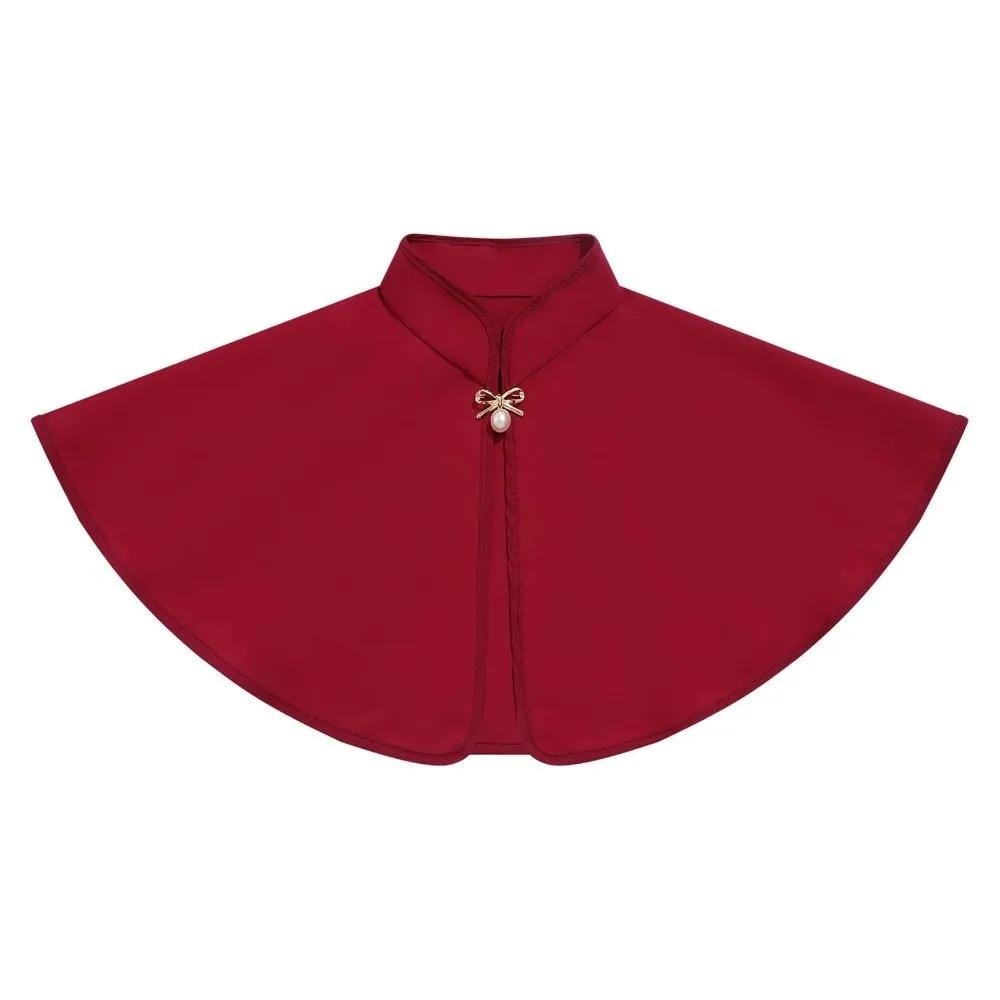Versatile Elegant Children's Dress Shawl Solid Color Bowknot Shawl Wrap Brooch Girl's cloak for Girls