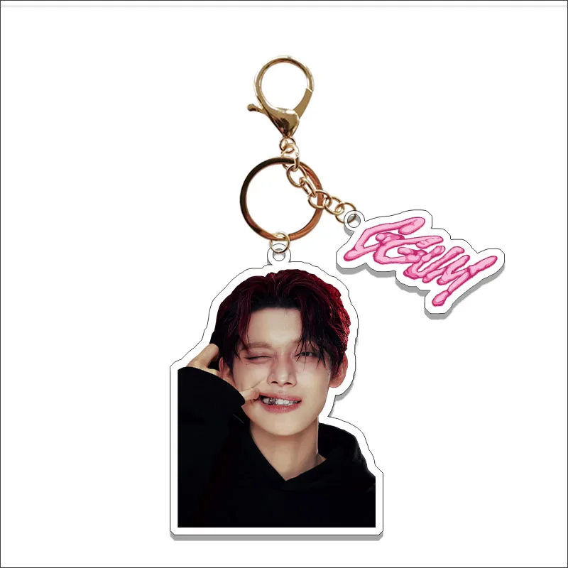 Kpop Yeonjun GGUM Solo Album Acrylic Keychains Cute Cartoon Manga Figure Fox Keyring Bag Key Accessories Fans Decorative Gifts