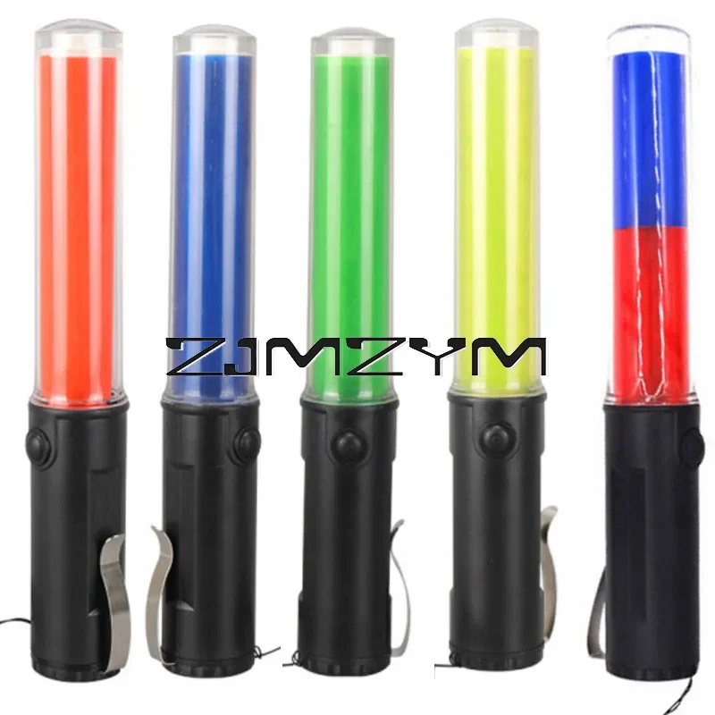 26cm Traffic Light Concert Light Stick Side Clip Design Signal Traffic Wand LED Warning Lamp 3 Flashing Modes