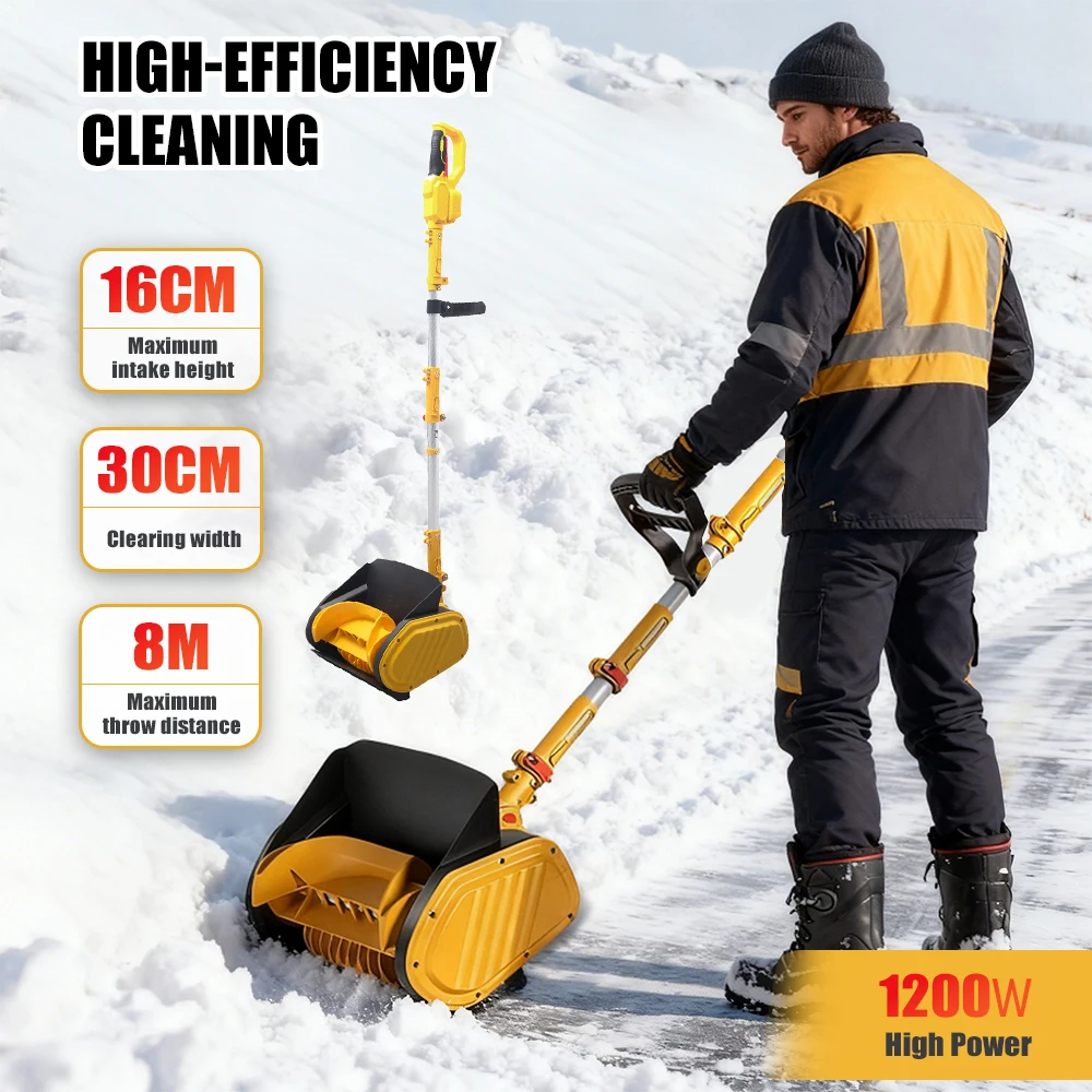 

Battery-Powered Snow Blower Cordless Electric Snow Thrower Snow Clearing Machine Lightweight Snow Removal Tool for Driveway