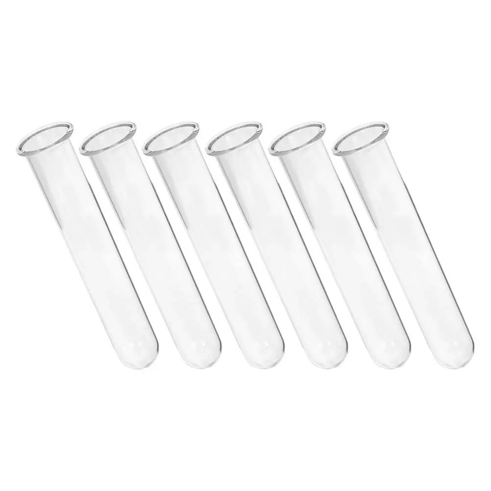 

6Pcs Glass Test Tubes for Plants Hydroponic Flower Vases Home Decor Clear Tube Vases Simple Design Test Tube Flower Vase