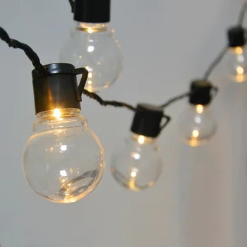 Guirxiété Lumineuse d'Extérieur G50 Ampoules Dégradées, Lampe pour Jardin, Éclairage de Noël et de Vacances