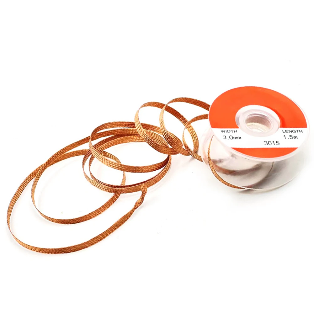 6 Pieces 1.5m Welding Wires Desoldering Braid Copper Solder Remover Tool for Electronics Repair and PCB Rework Applications