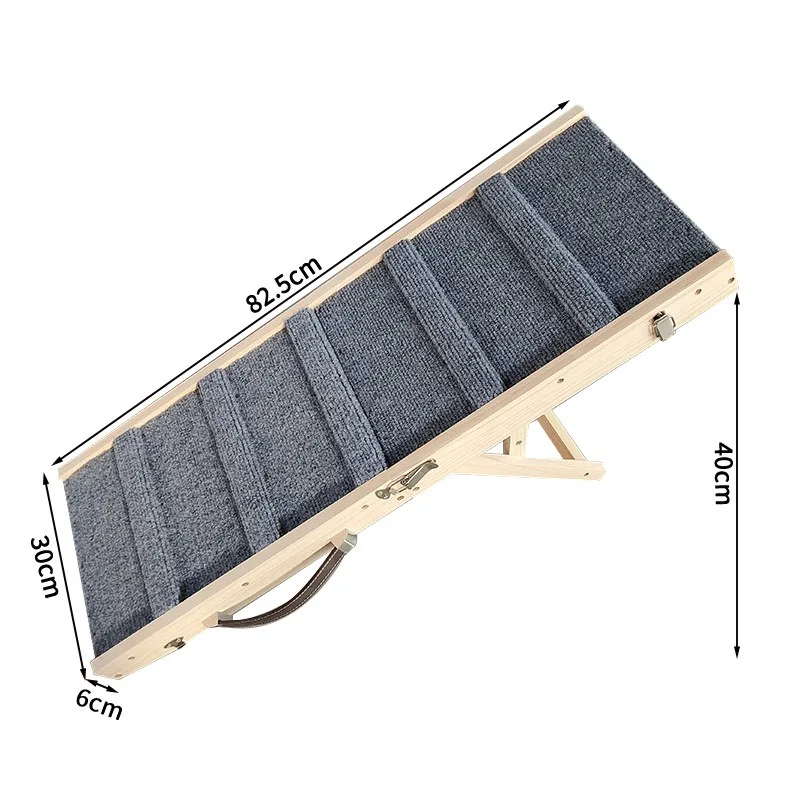 Spot Pet Ladder Rack Stair Wooden Portable Indoor Outdoor Adjustable Folding Slope Step Dog Ladder