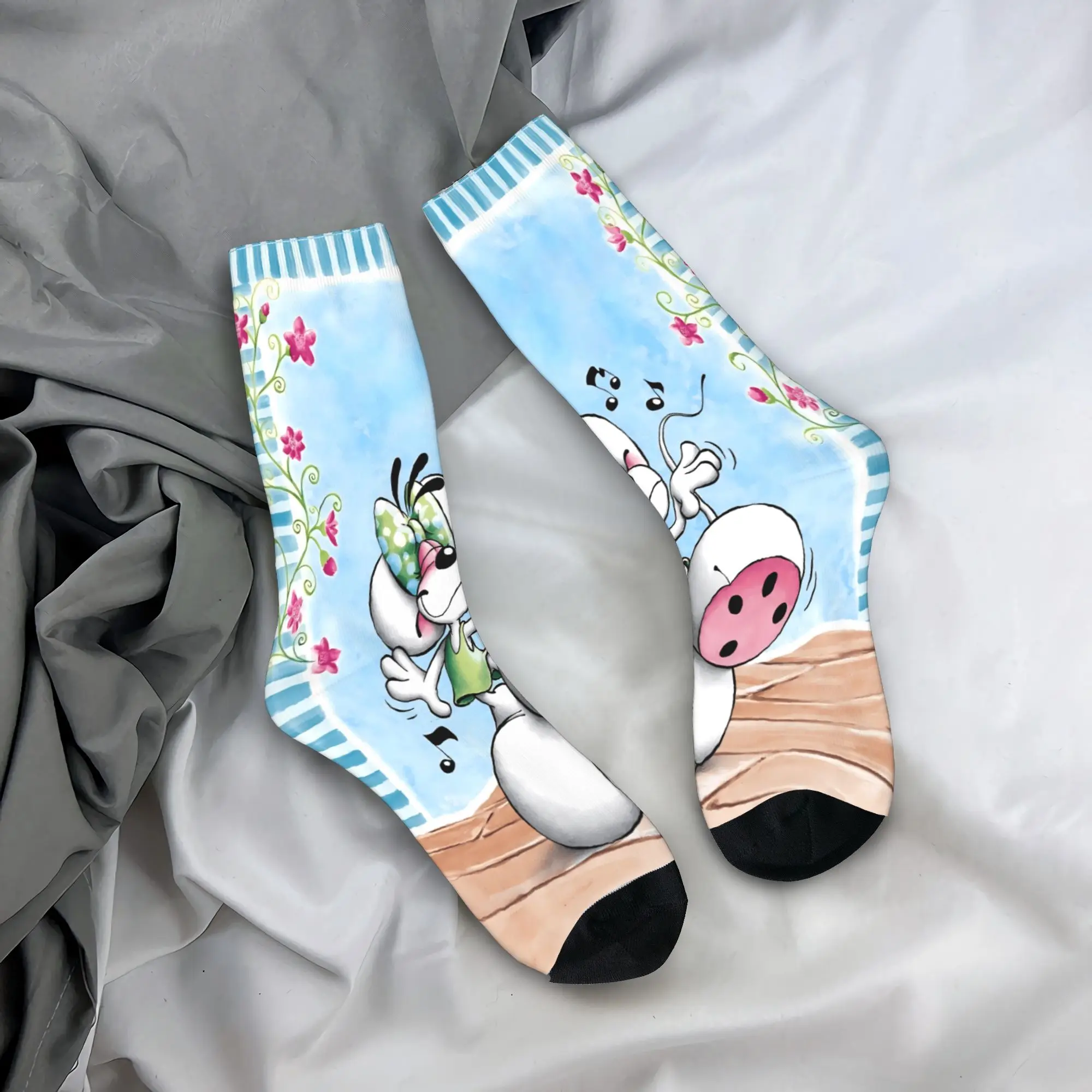 

Diddl Cartoon Music Dance Stockings Unisex Men Socks Comfortable Trendy Socks Autumn Outdoor Anti Skid Custom Socks Gift Idea