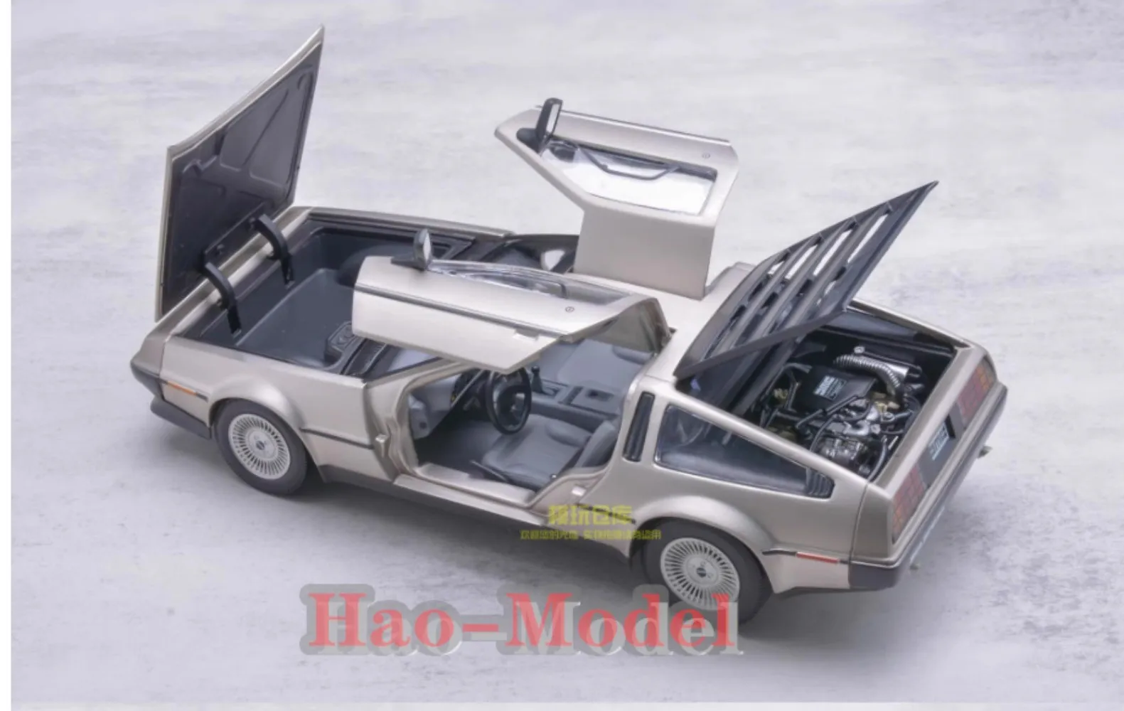 Модель автомобиля Sunstar 1/18 DeLorean DMC-12 1981 года, литая под давлением, из сплава, для хобби, подарок, серебристая