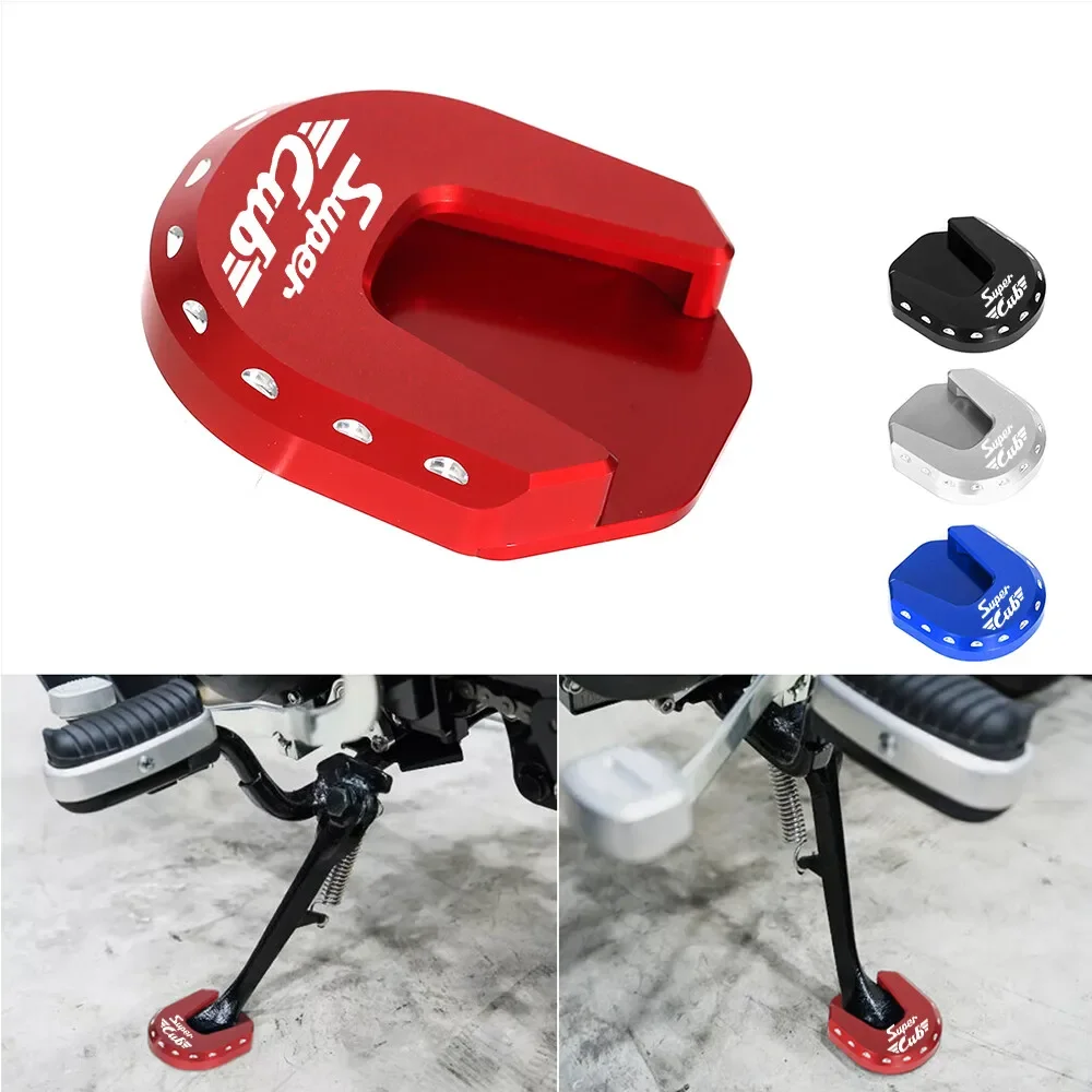 For Super Cub 2019-2024 C125 Kickstand Foot Enlarger Side Stand Extension Motorcycle Kickstand Side Stand Extender
