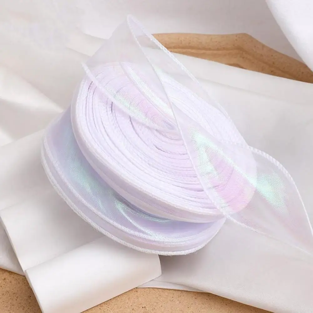 Cut-to-size Tulle Ribbon Tulle Ribbon for Gift Wrapping Iridescent Tulle Ribbon Roll for Wedding Invitations Floral for Bouquet