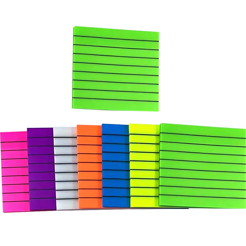 8pcs Transparent Lined Memo Stickers Translucent Note Pads For Office School Study Compact Learning Stationery