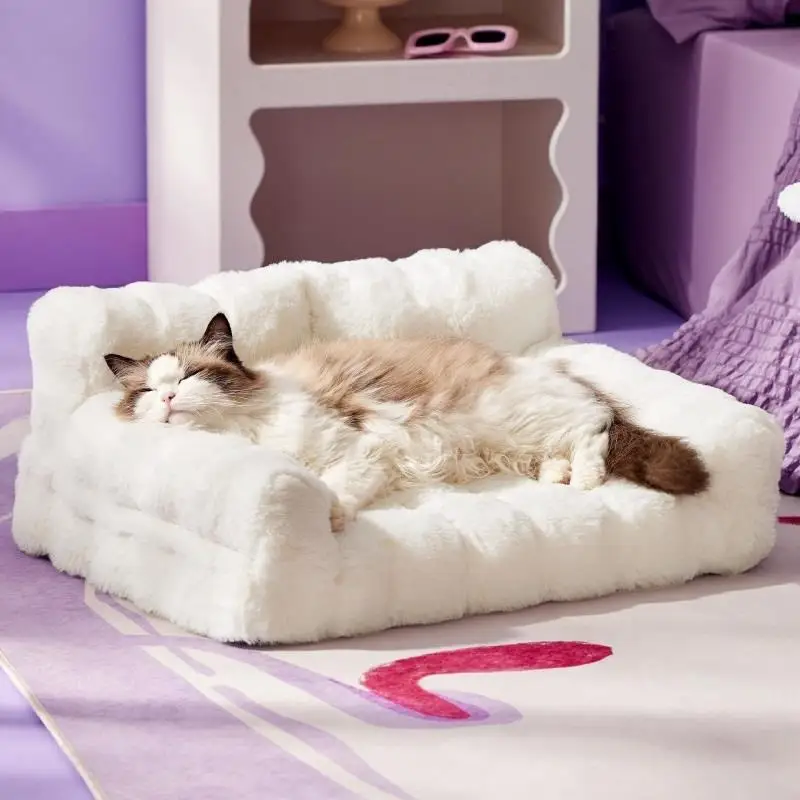 

Pet Sofa, Rabbit Fur, Removable And Washable Dog Sofa Mattress, Cat Nest, Kennel, Sofa Nest Sleeping Mat