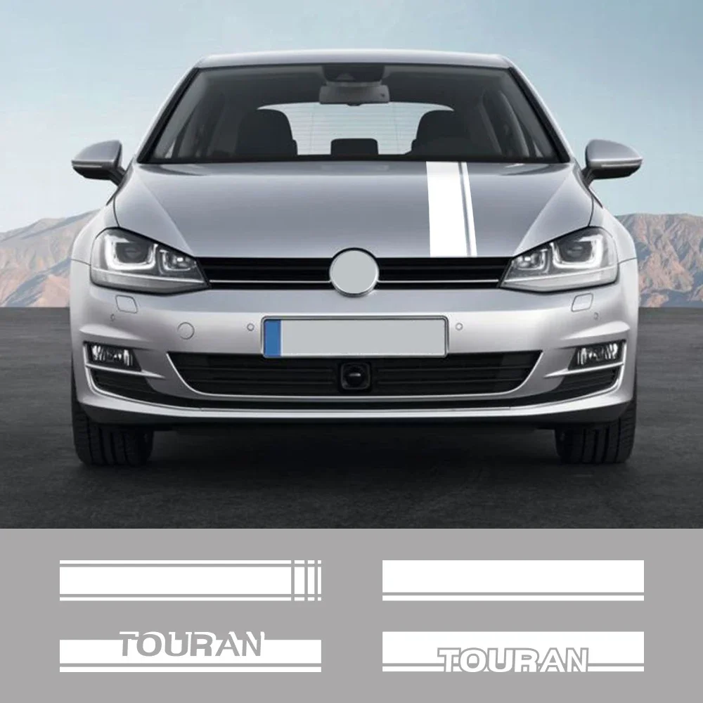 Car Hood Cover Engine Stickers For Volkswagen VW Touran Tuning Accessories Panel Van Bonnet Parts Vinyl Film Decals