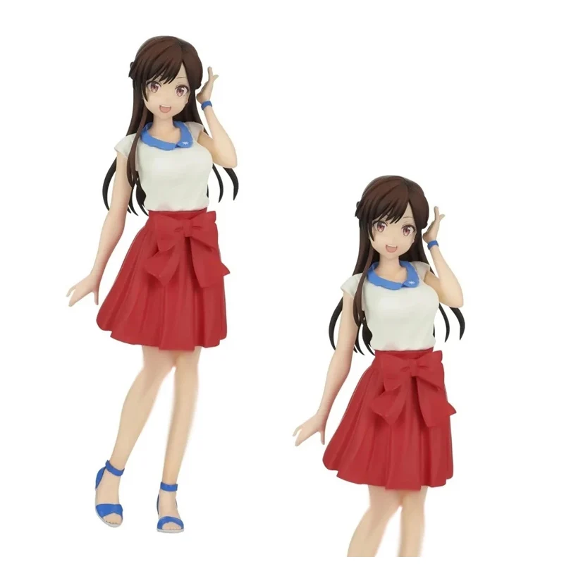 18CM Anime Rental Girlfriend Figure Mizuhara Chizuru Red Dress Standing Asami Nanami Model PVC Cute Doll Collection Girls Toys