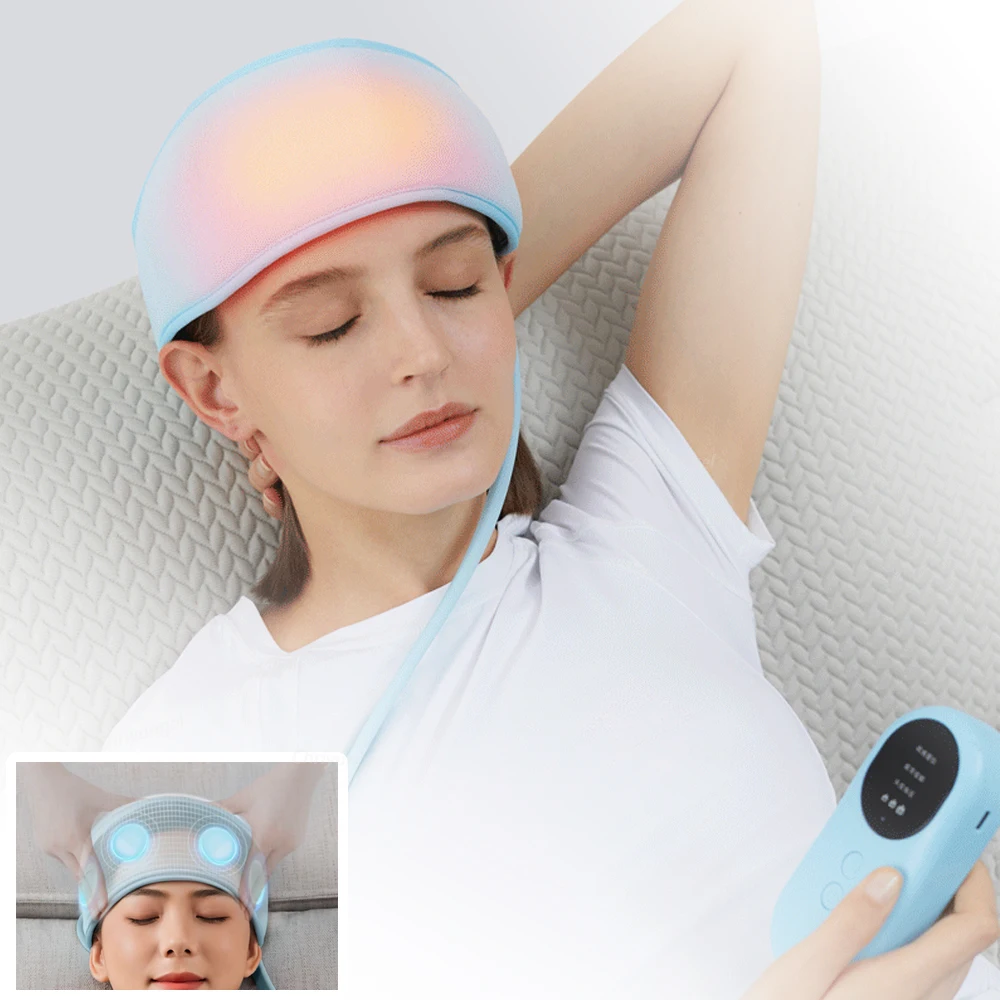 Masseur de tête électrique, bandeau à pression d'air, appareil de Massage du cuir chevelu, Relaxation profonde, soulagement de la douleur des maux de tête, nouveau