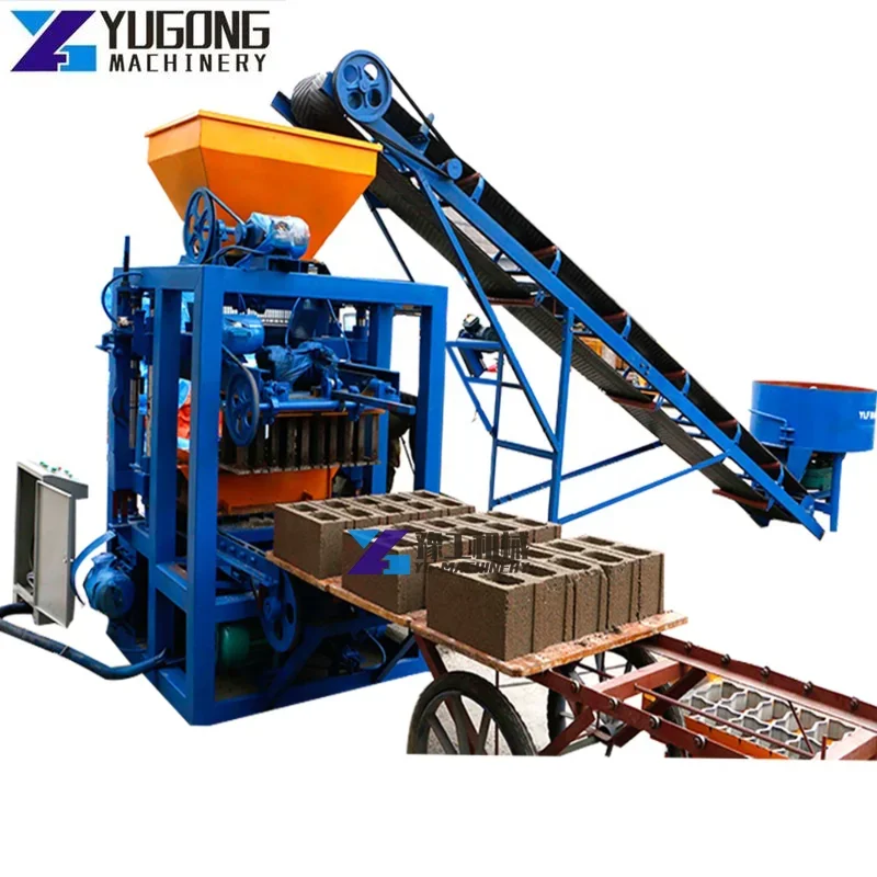 Cheap Hollow Stone Cement Block Brick Making Machine Mobile Concrete Mixer Mobile Used Block Making Machine